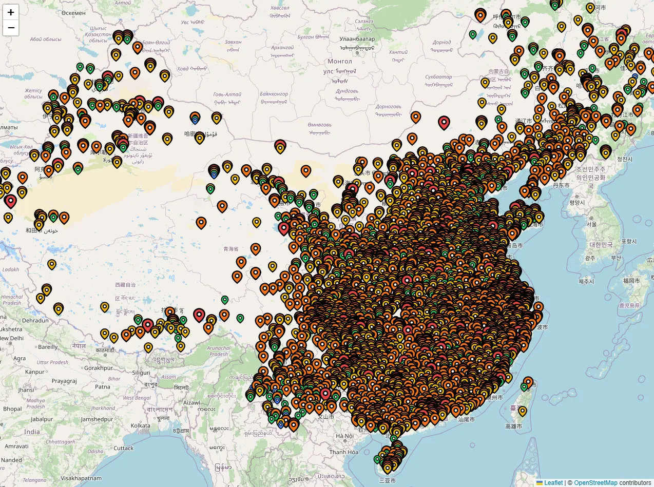 Map without clusters